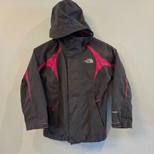 The North Face Girls HyVent Hooded Lined Rain Jacket Small